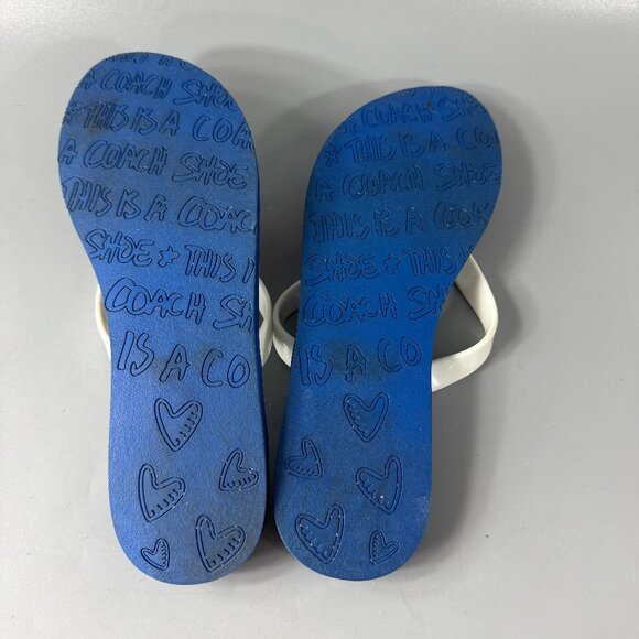 Authentic Coach Kali Jelly/Popular Nautical Striped Sz. 7B Flip Flops - Picture 8 of 11